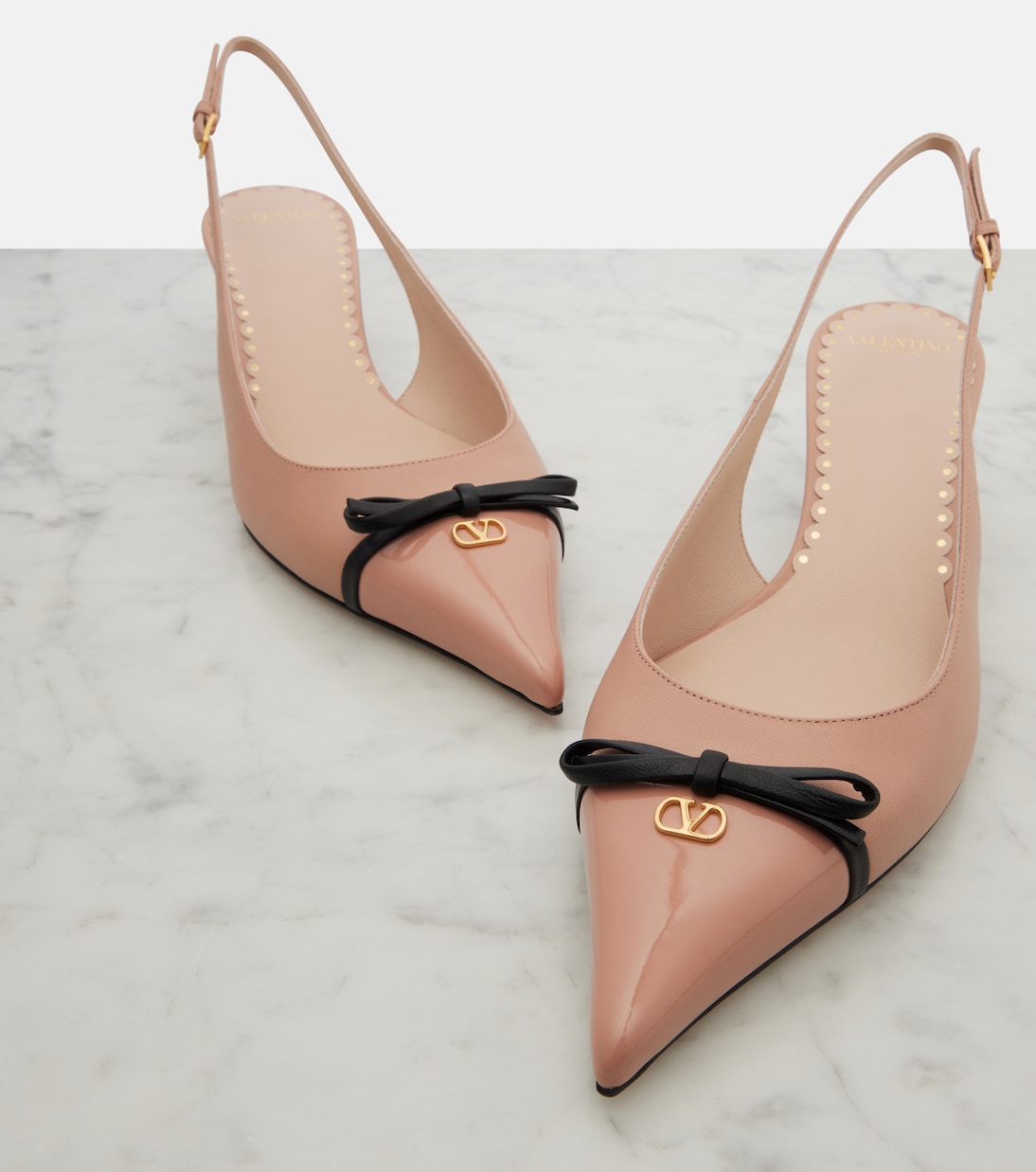 Bepointy 45 leather slingback pumps | Valentino Garavani