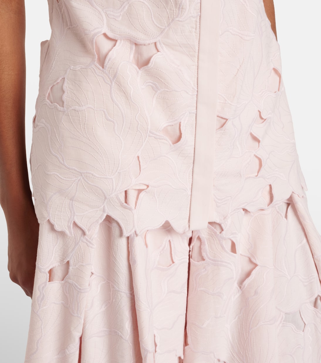 Embroidered floral cotton-blend top | Erdem