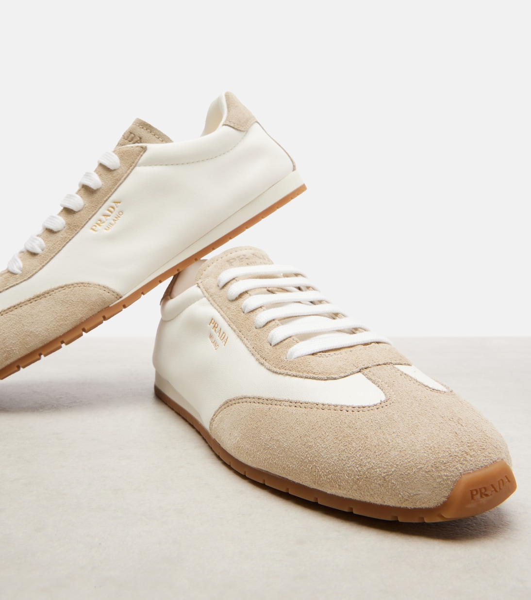 Zapatillas de piel con ante | Prada