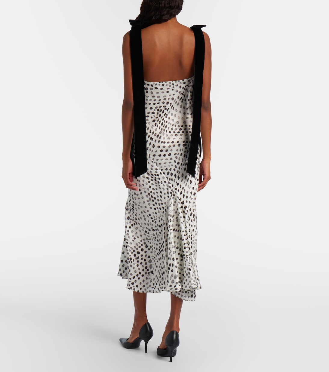 Polka-dot satin midi dress | Nina Ricci