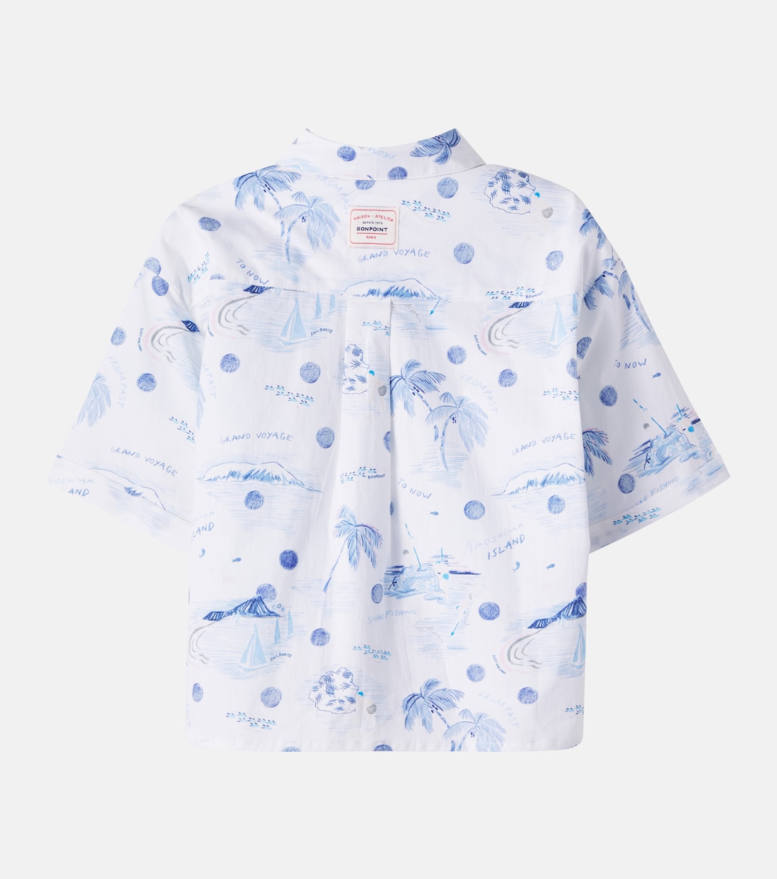 Erian printed cotton bowling shirt | Bonpoint