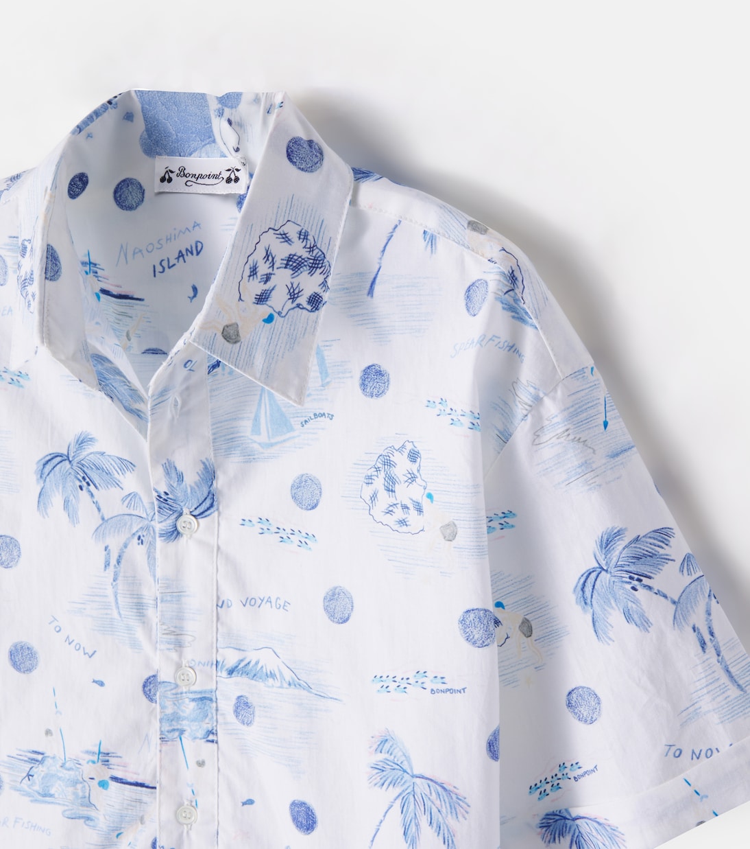 Erian printed cotton bowling shirt | Bonpoint