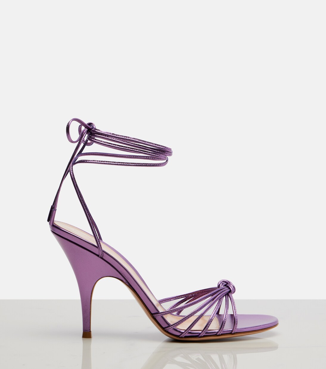 Sandales en cuir métallisé | Gianvito Rossi