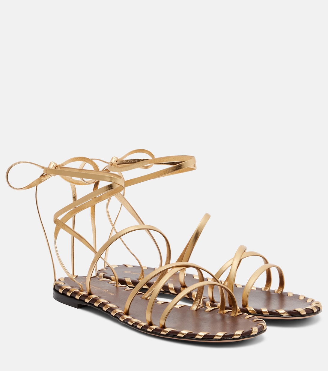 Metallic leather sandals | Gianvito Rossi