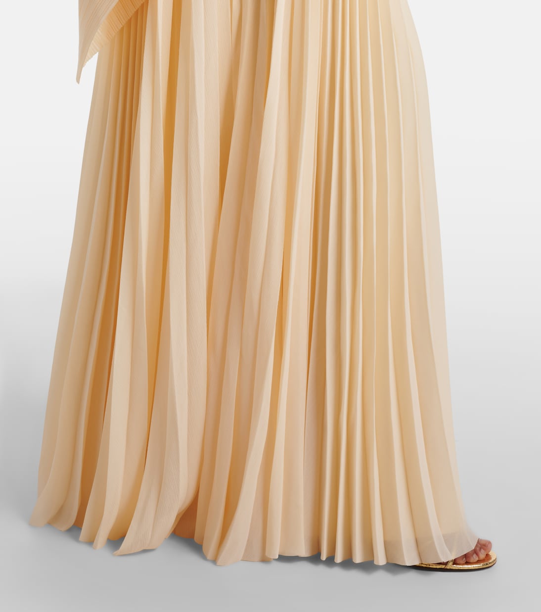 Maci pleated one-shoulder gown | Solace London