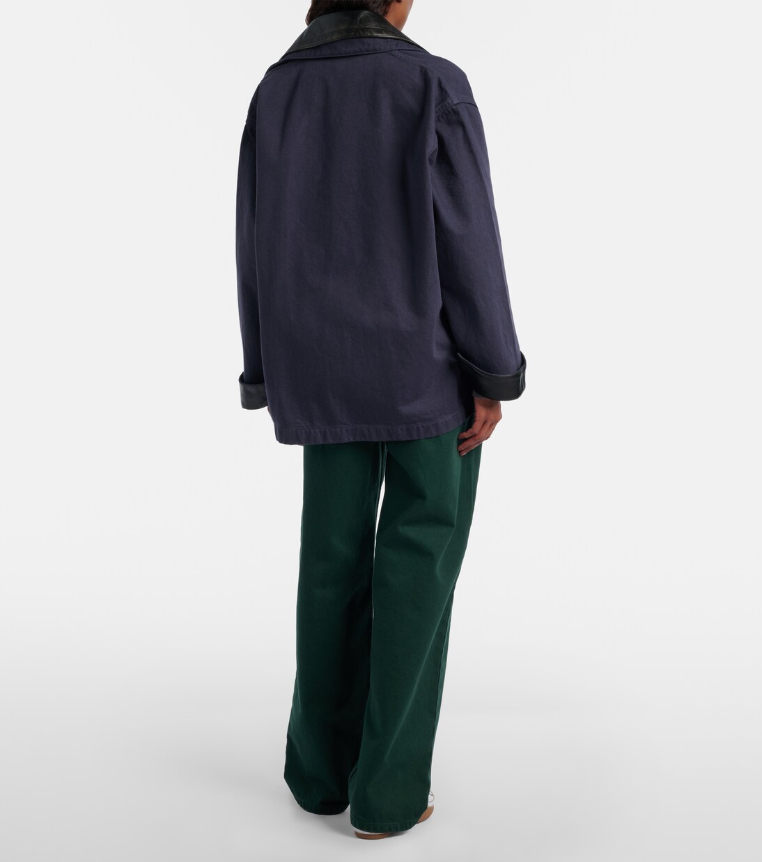 Cotton gabardine straight pants | Miu Miu