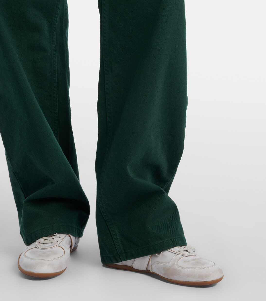 Cotton gabardine straight pants | Miu Miu