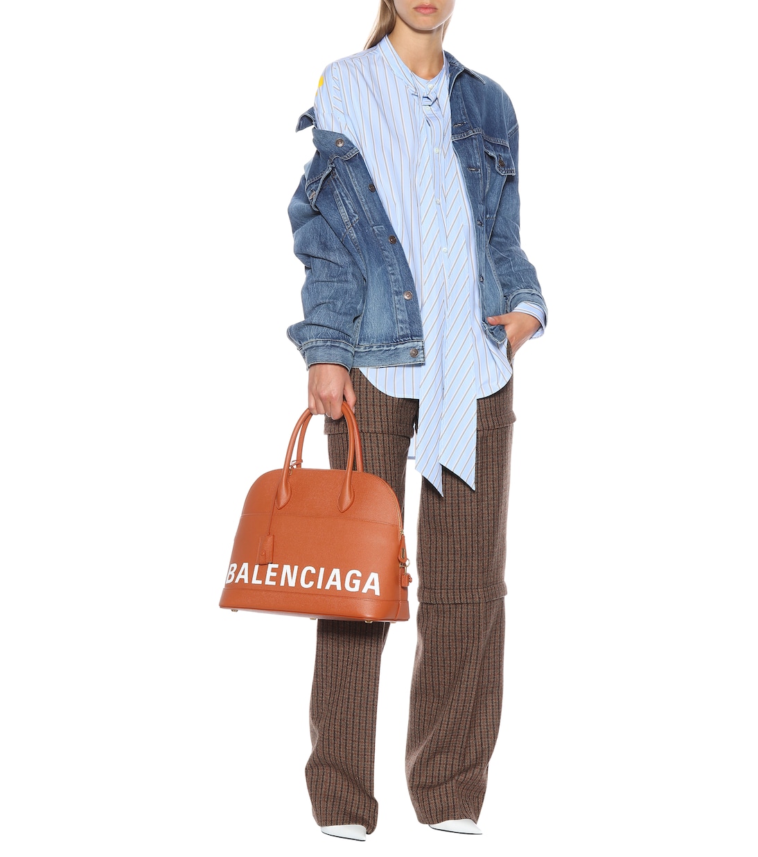 Camisa de algodón de rayas Swing | Balenciaga