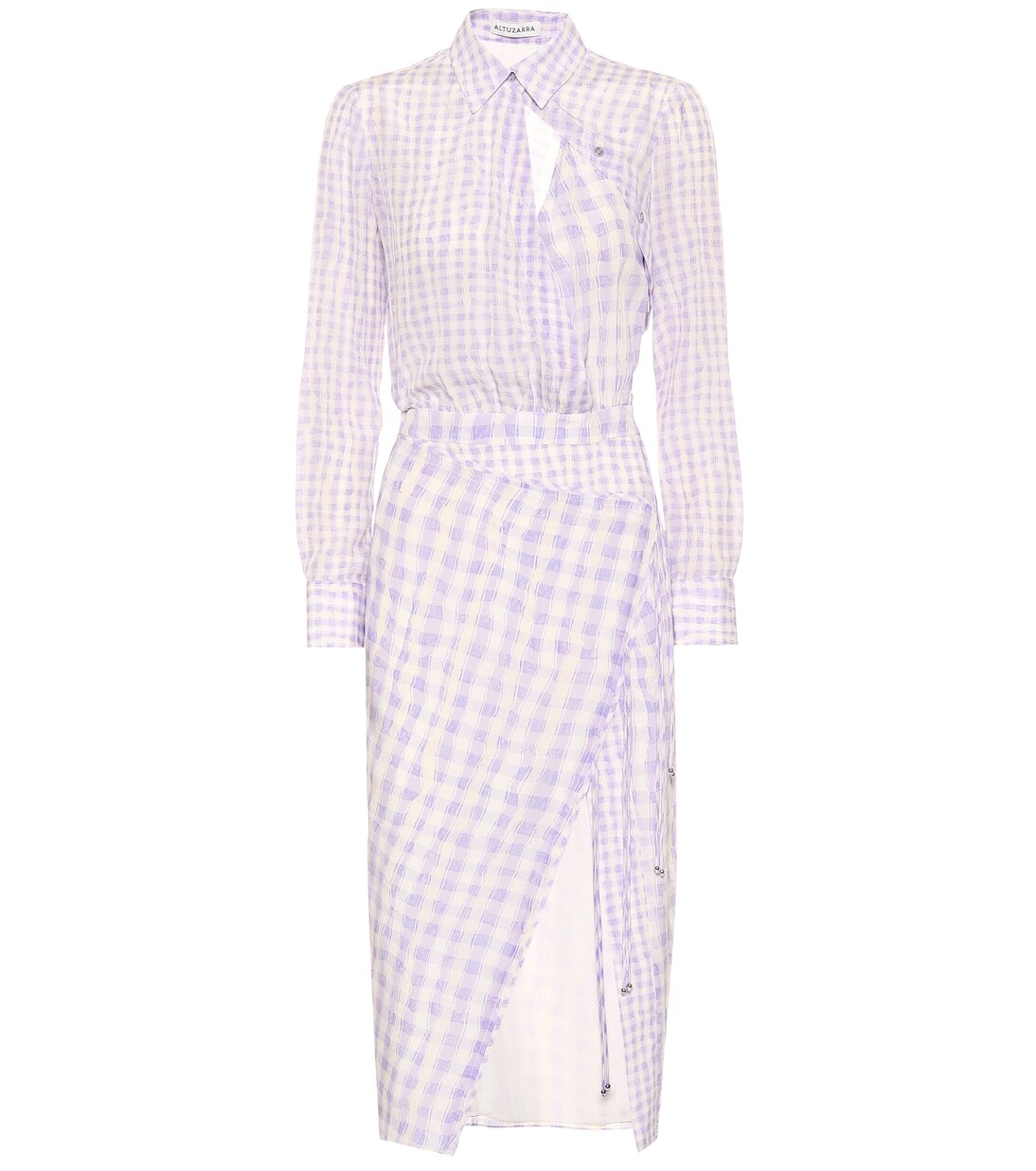 Constantina checked silk dress | Altuzarra