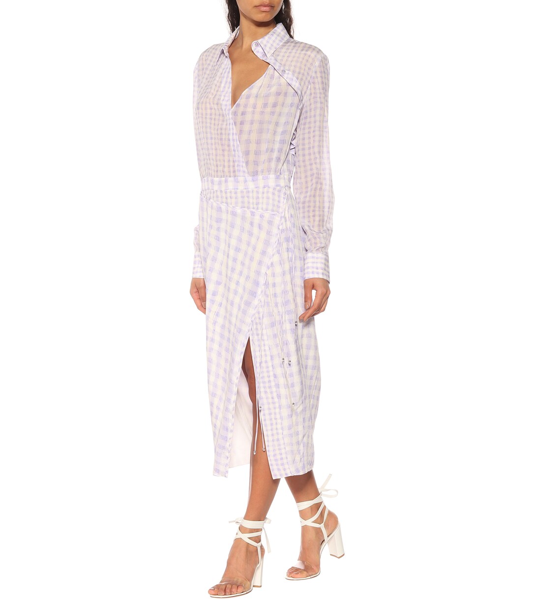 Constantina checked silk dress | Altuzarra