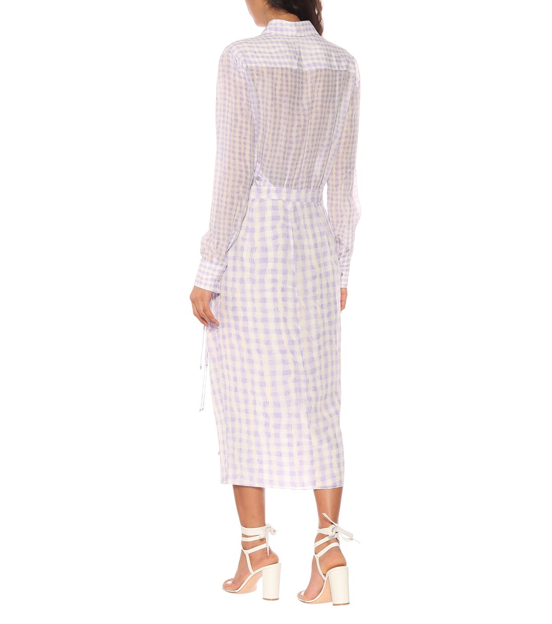 Constantina checked silk dress | Altuzarra