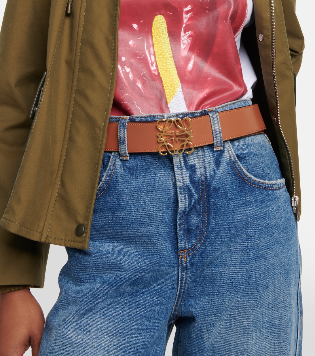 Cintura in pelle LOEWE - Stile Anagram per giovani alla moda