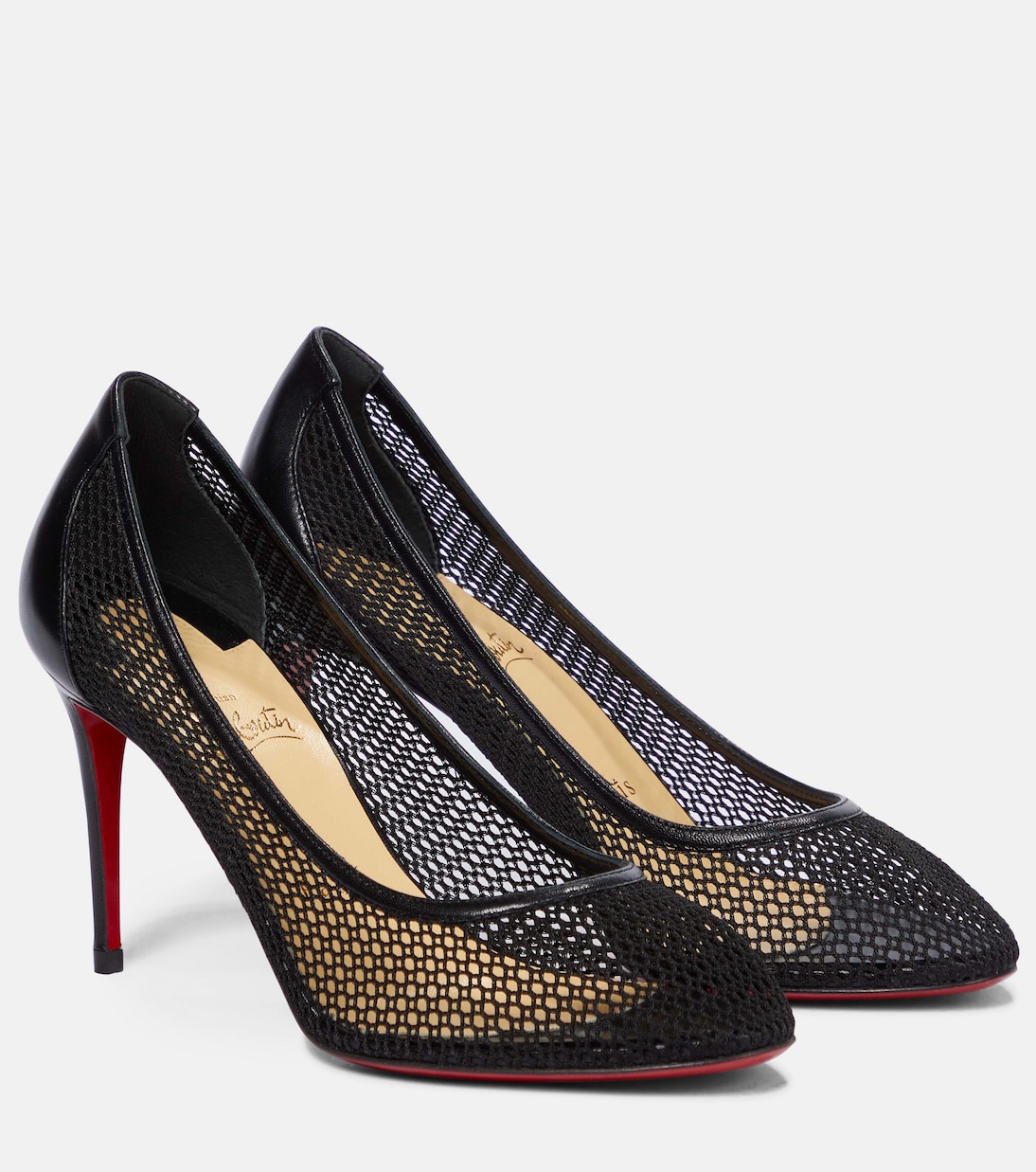 Filomena 85 leather-trimmed pumps | Christian Louboutin