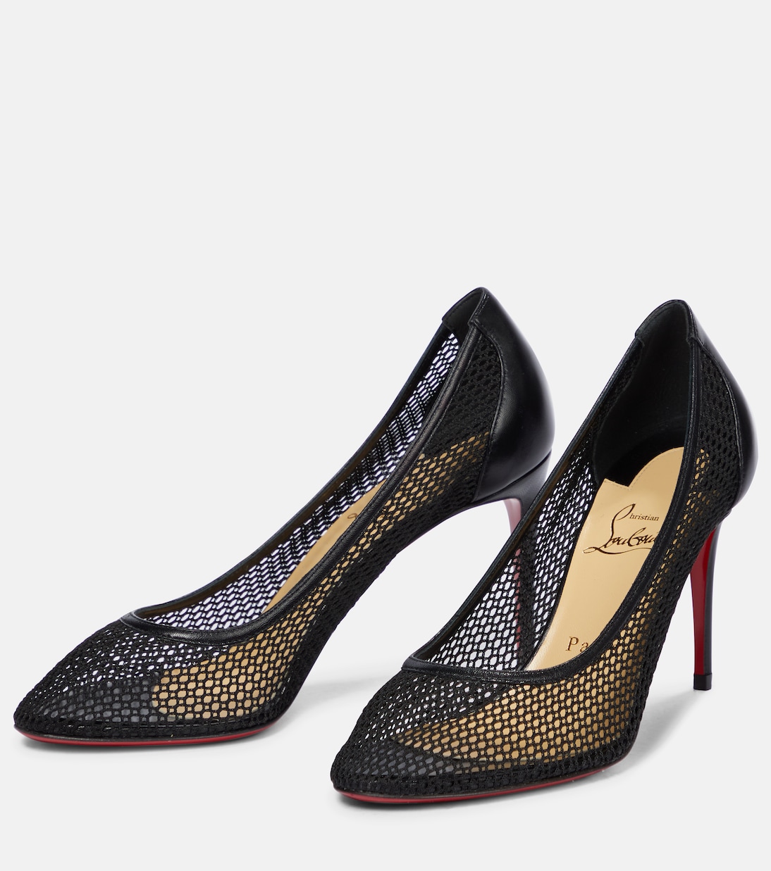 Filomena 85 leather-trimmed pumps | Christian Louboutin