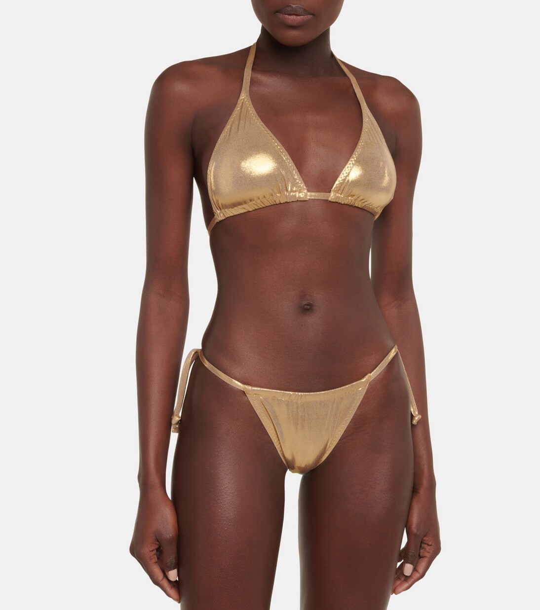 Bikini-Höschen aus Lamé | Norma Kamali