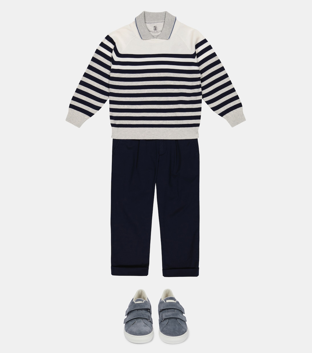 Striped cotton sweater | Brunello Cucinelli Kids