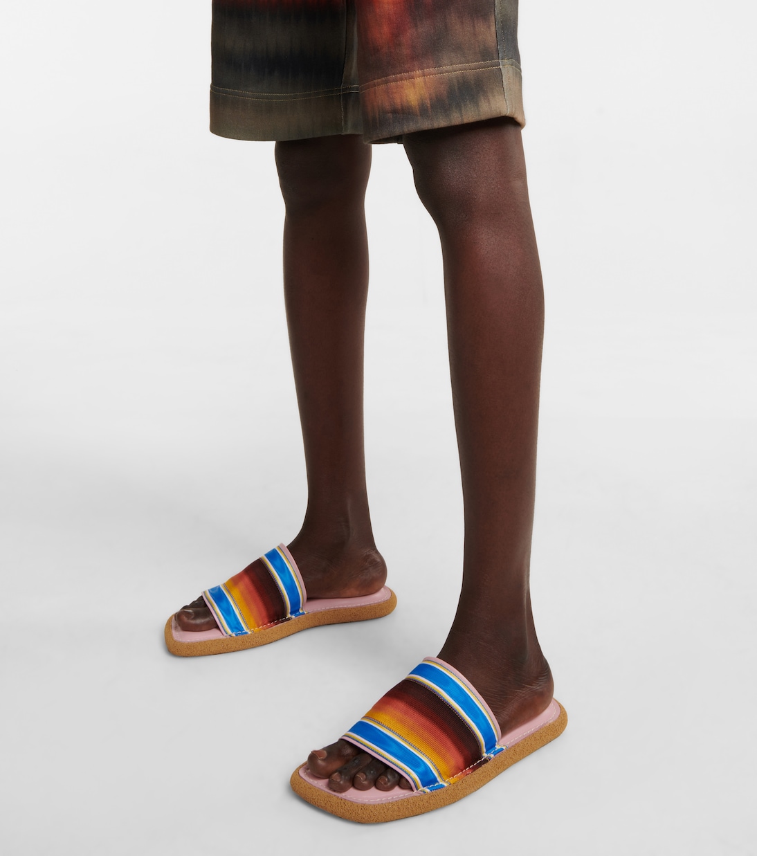 Striped slides | Dries Van Noten