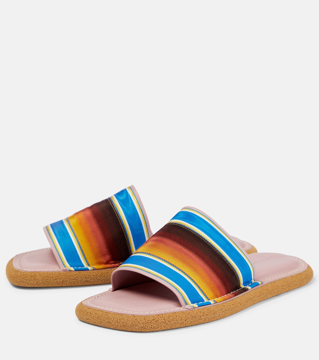 Striped slides | Dries Van Noten