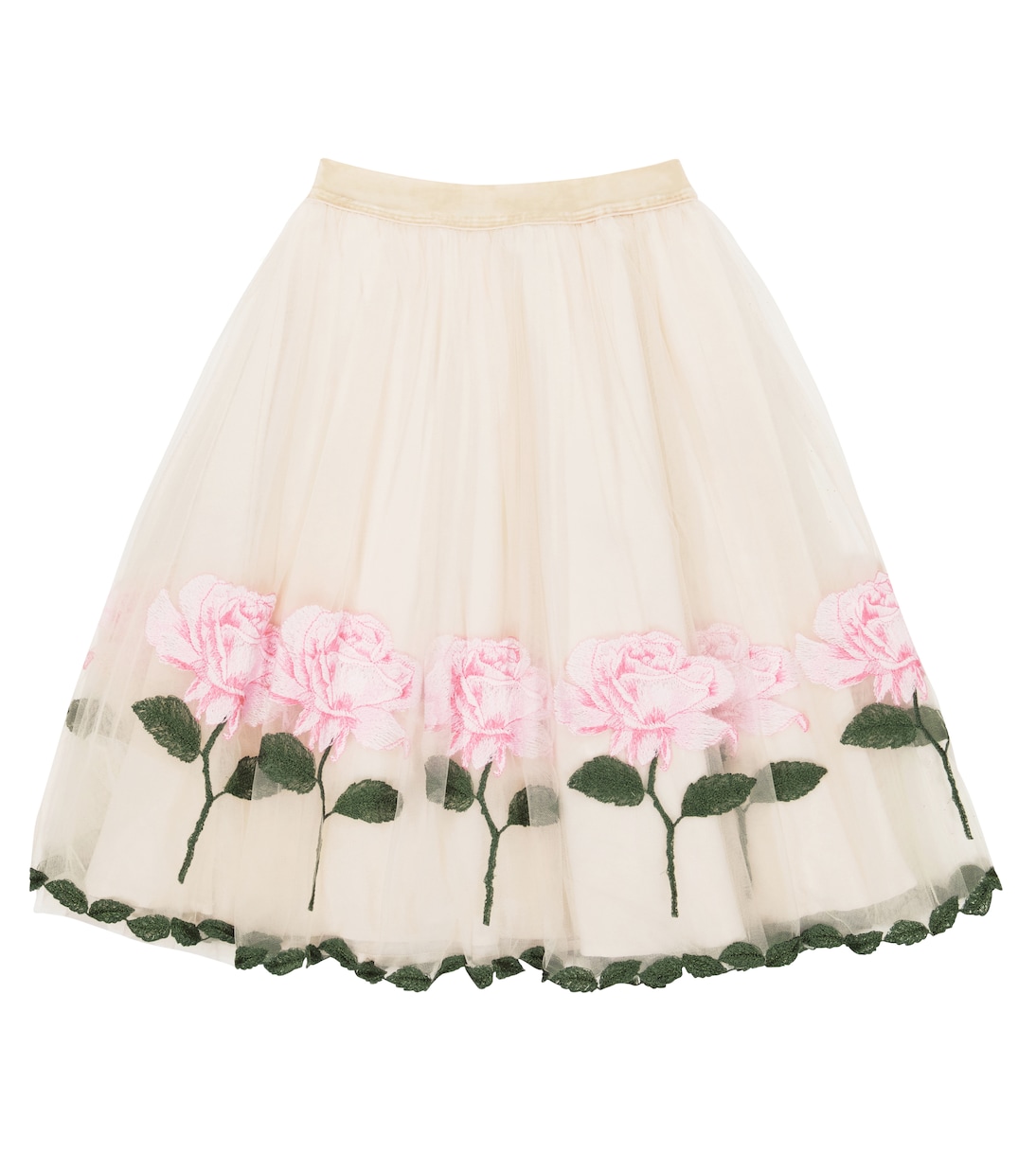 Gonna in tulle con ricamo | Monnalisa