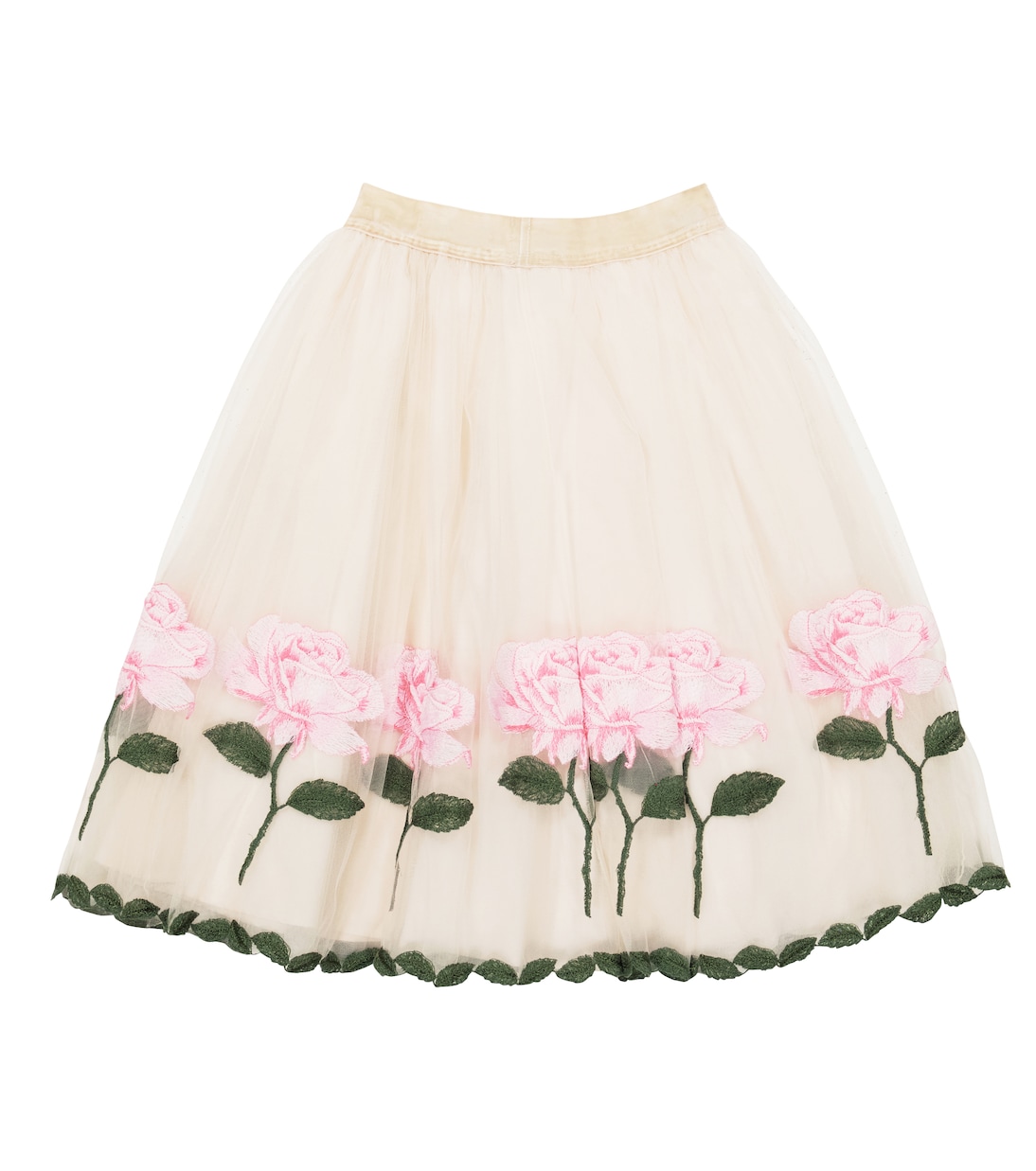Gonna in tulle con ricamo | Monnalisa