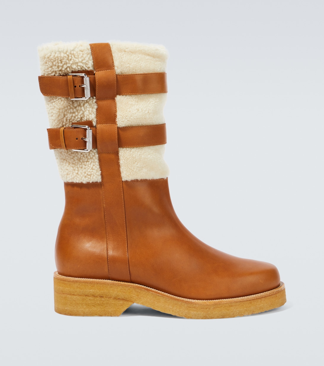 Stiefel aus Leder mit Shearling | Christian Louboutin