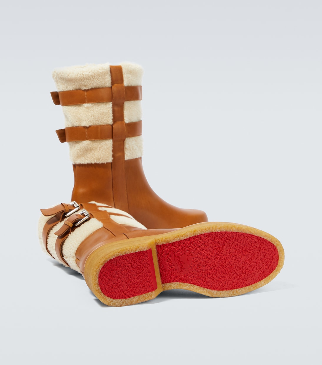 Stiefel aus Leder mit Shearling | Christian Louboutin