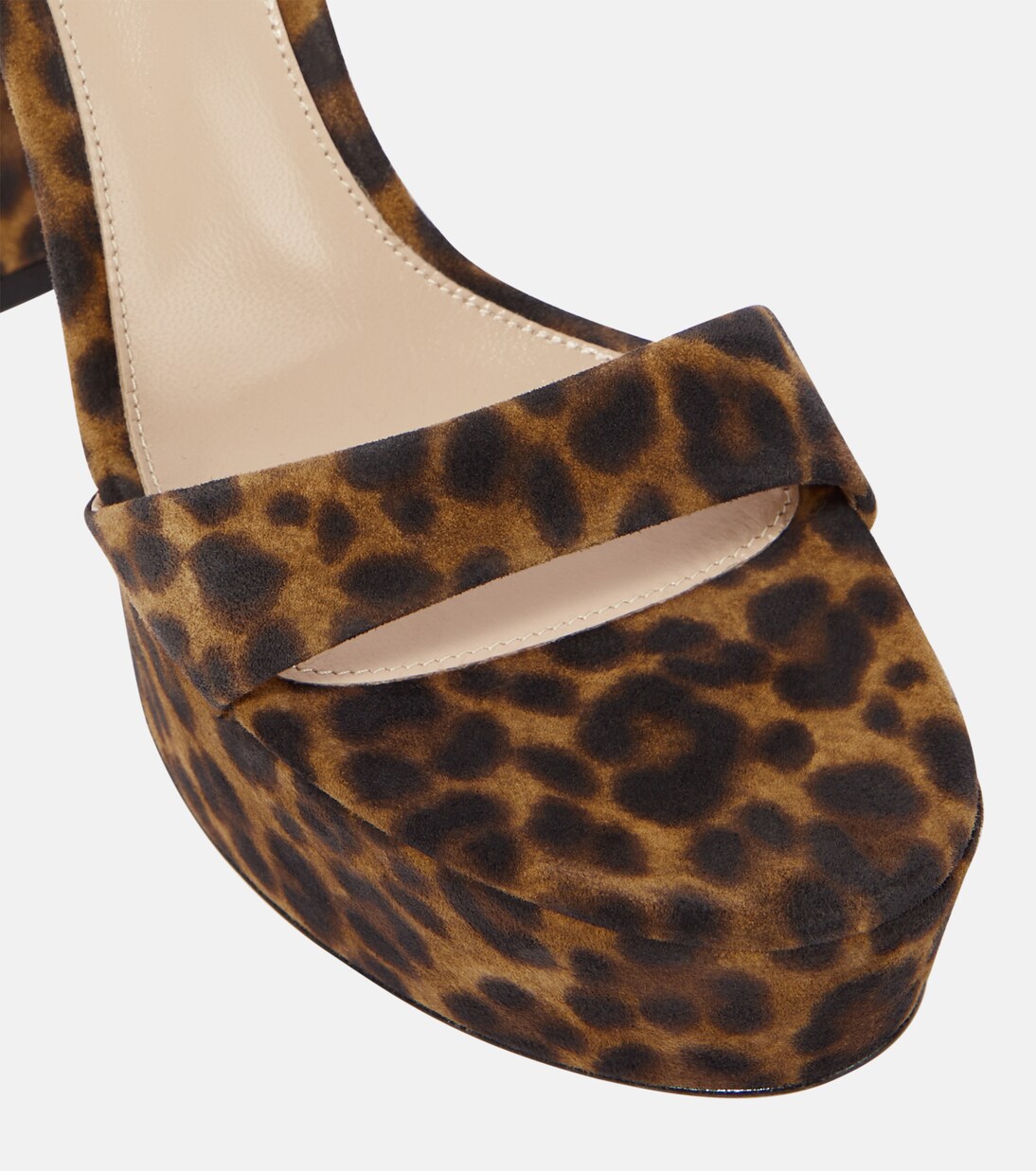 Leopard-print suede platform sandals | Gianvito Rossi