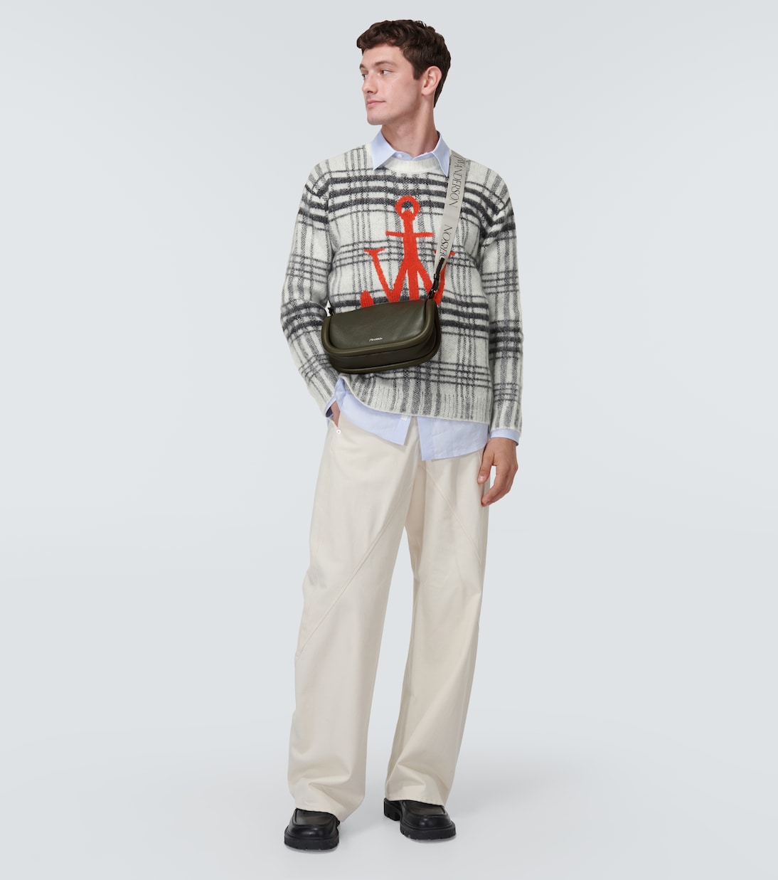 Logo checked sweater | JW Anderson
