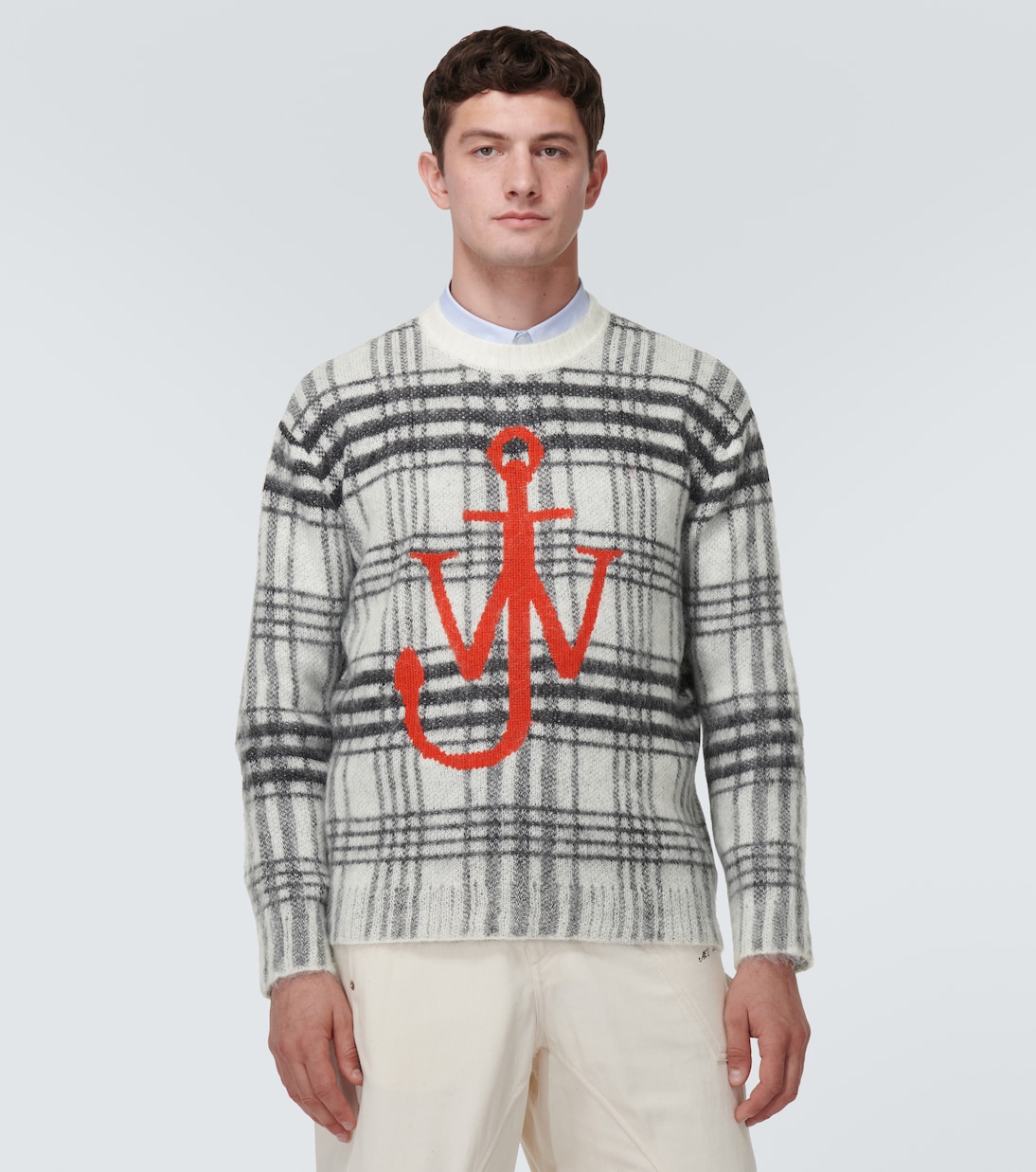 Logo checked sweater | JW Anderson