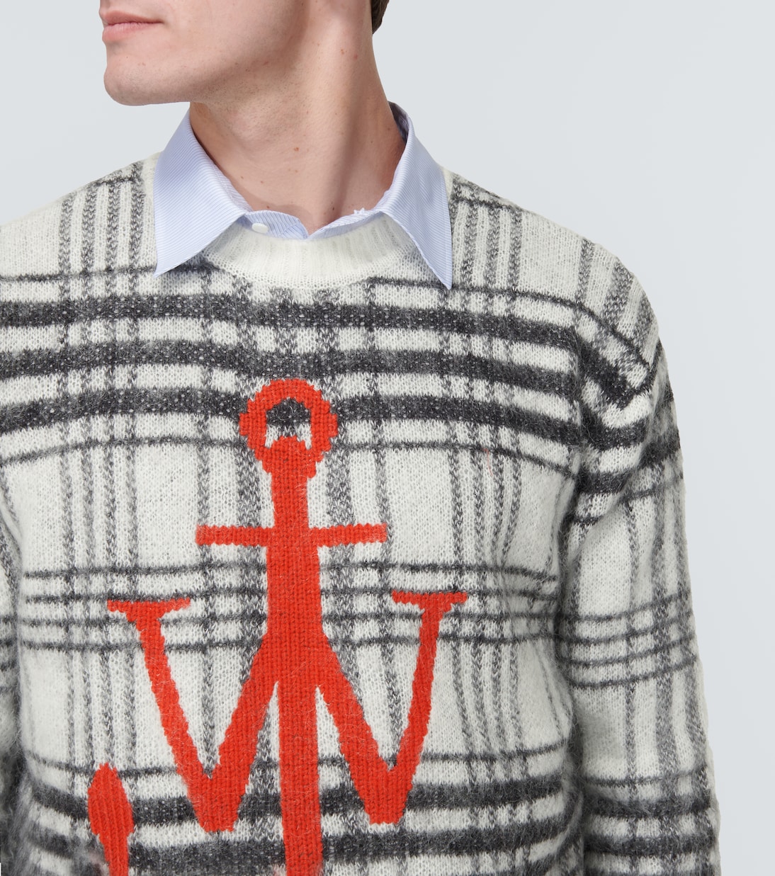 Logo checked sweater | JW Anderson
