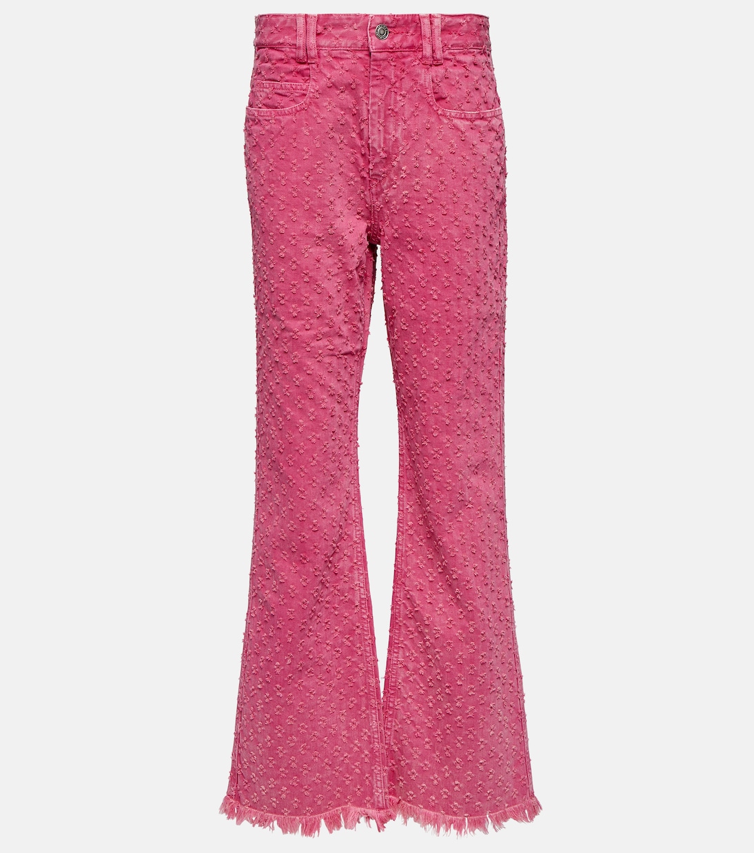 High-rise straight eyelet jeans | Isabel Marant