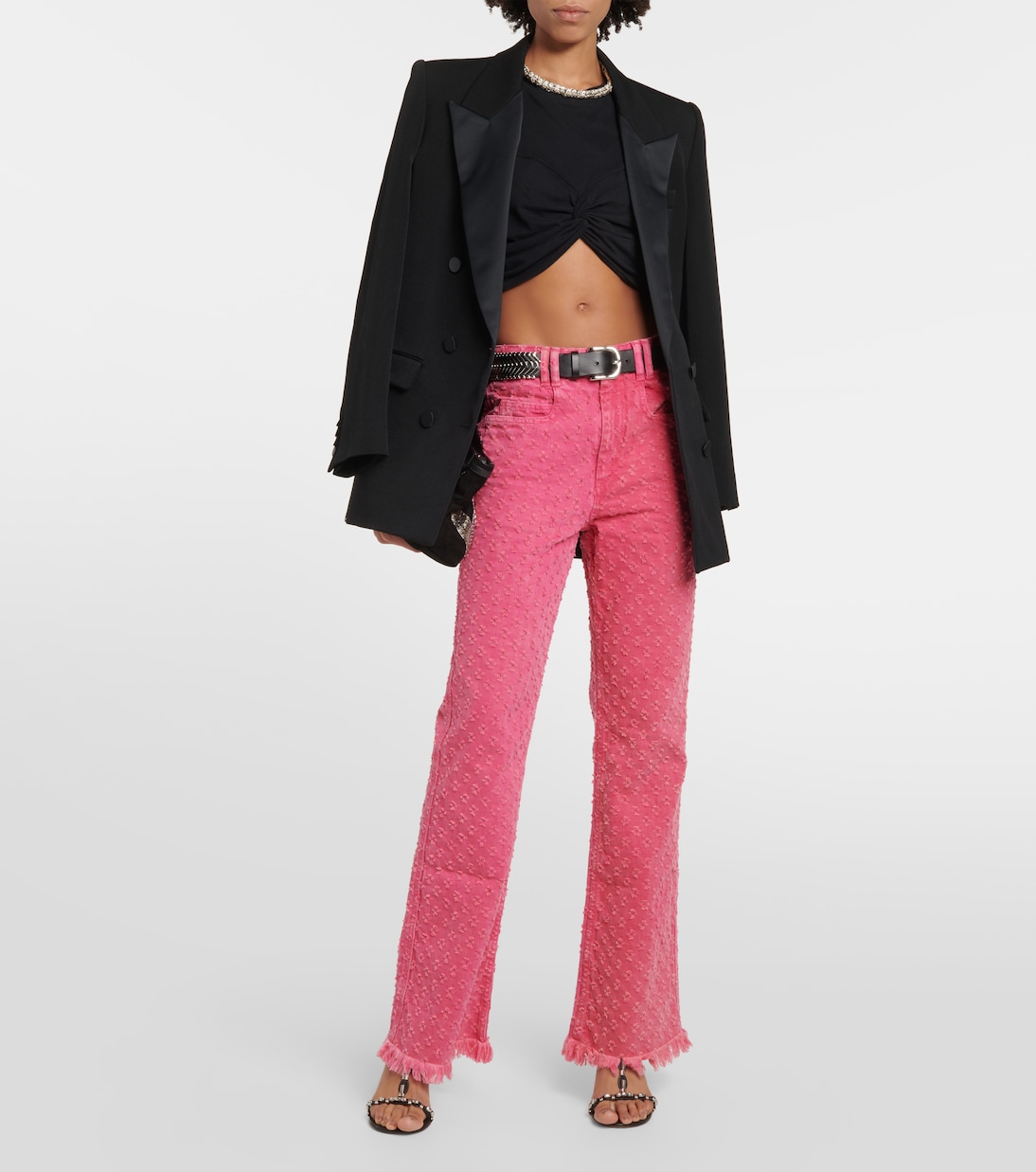High-rise straight eyelet jeans | Isabel Marant