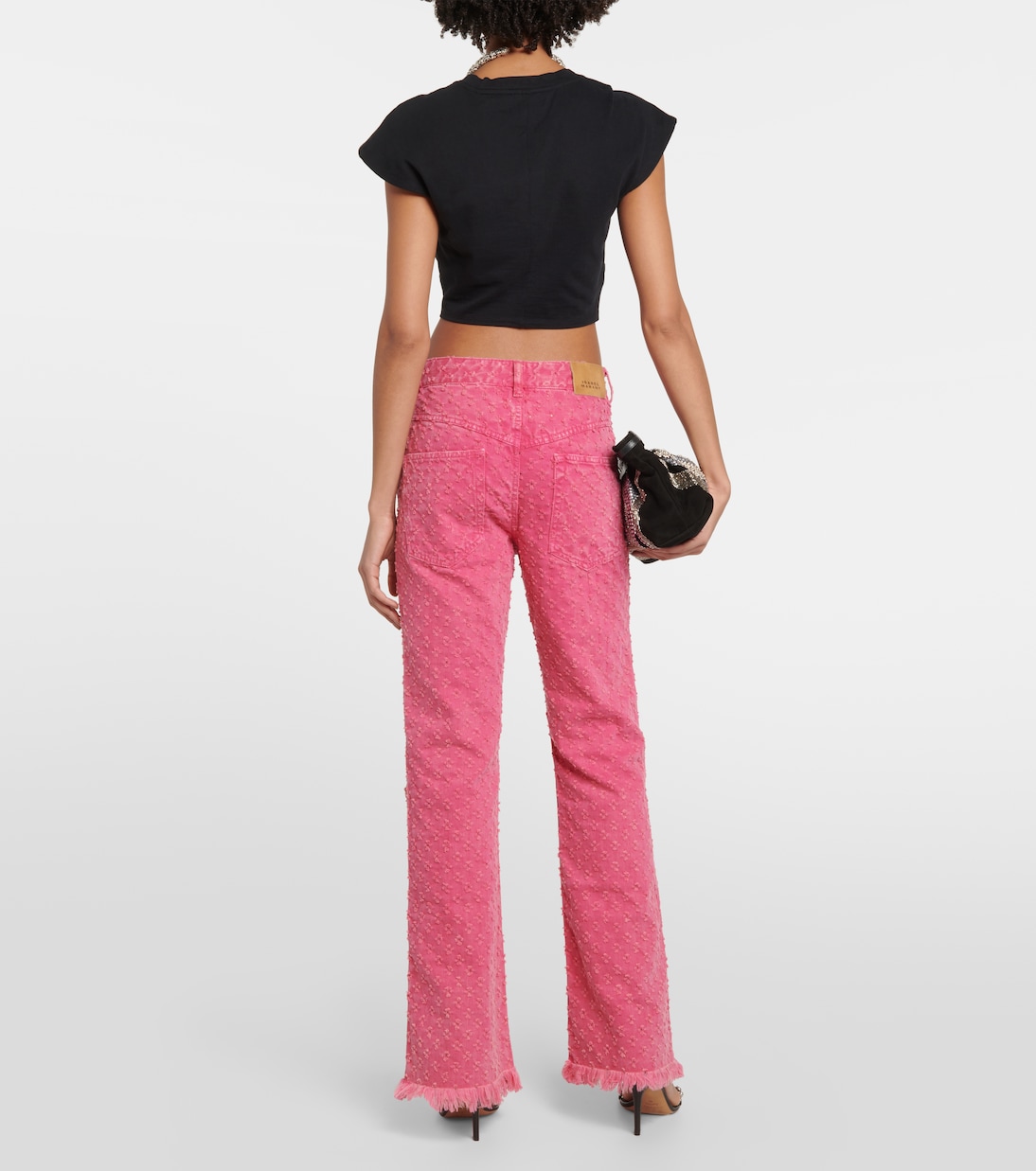 High-rise straight eyelet jeans | Isabel Marant
