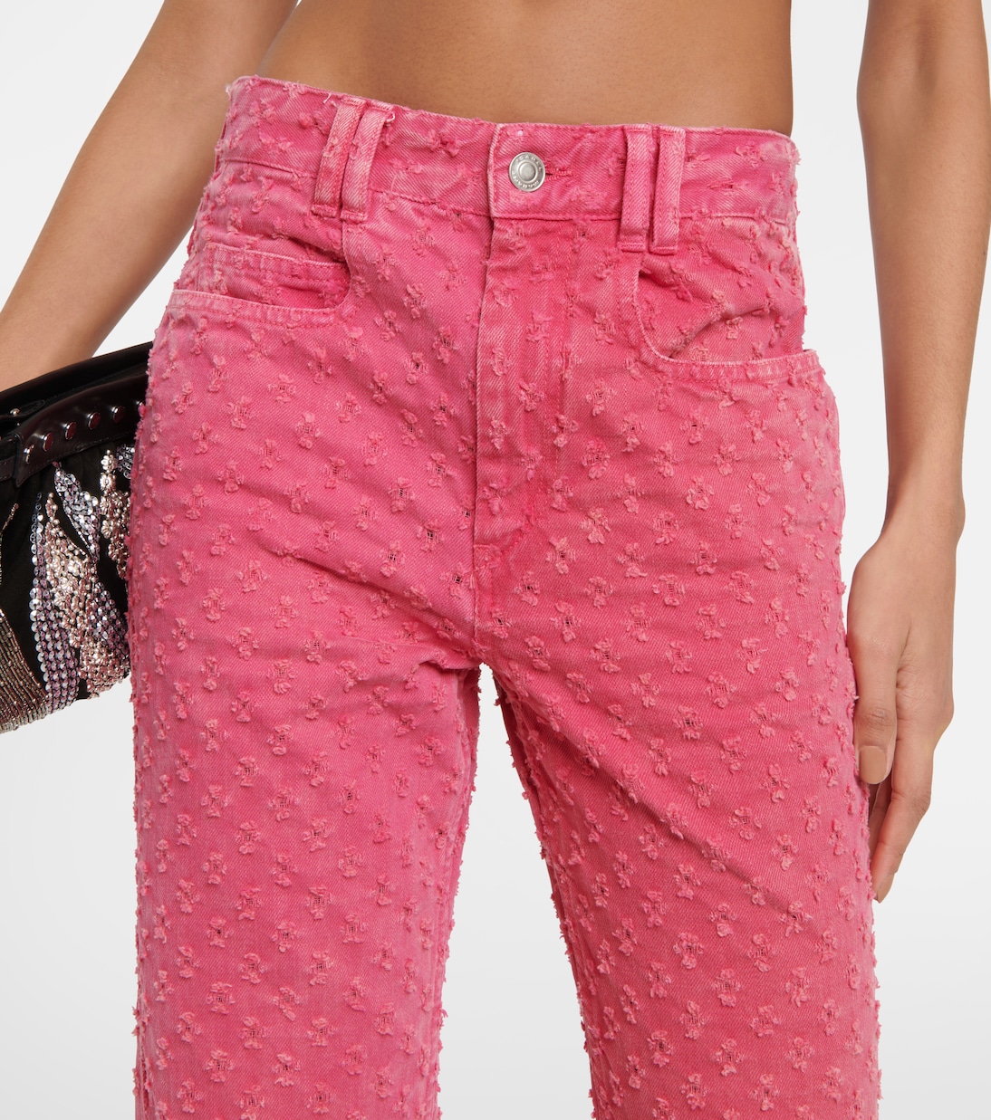 High-rise straight eyelet jeans | Isabel Marant