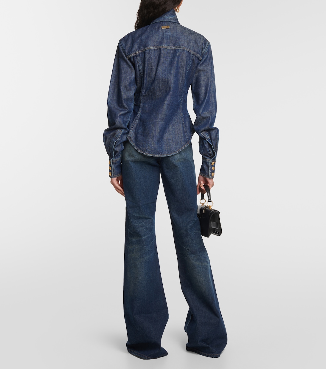 Camicia di jeans con lavallière | Balmain