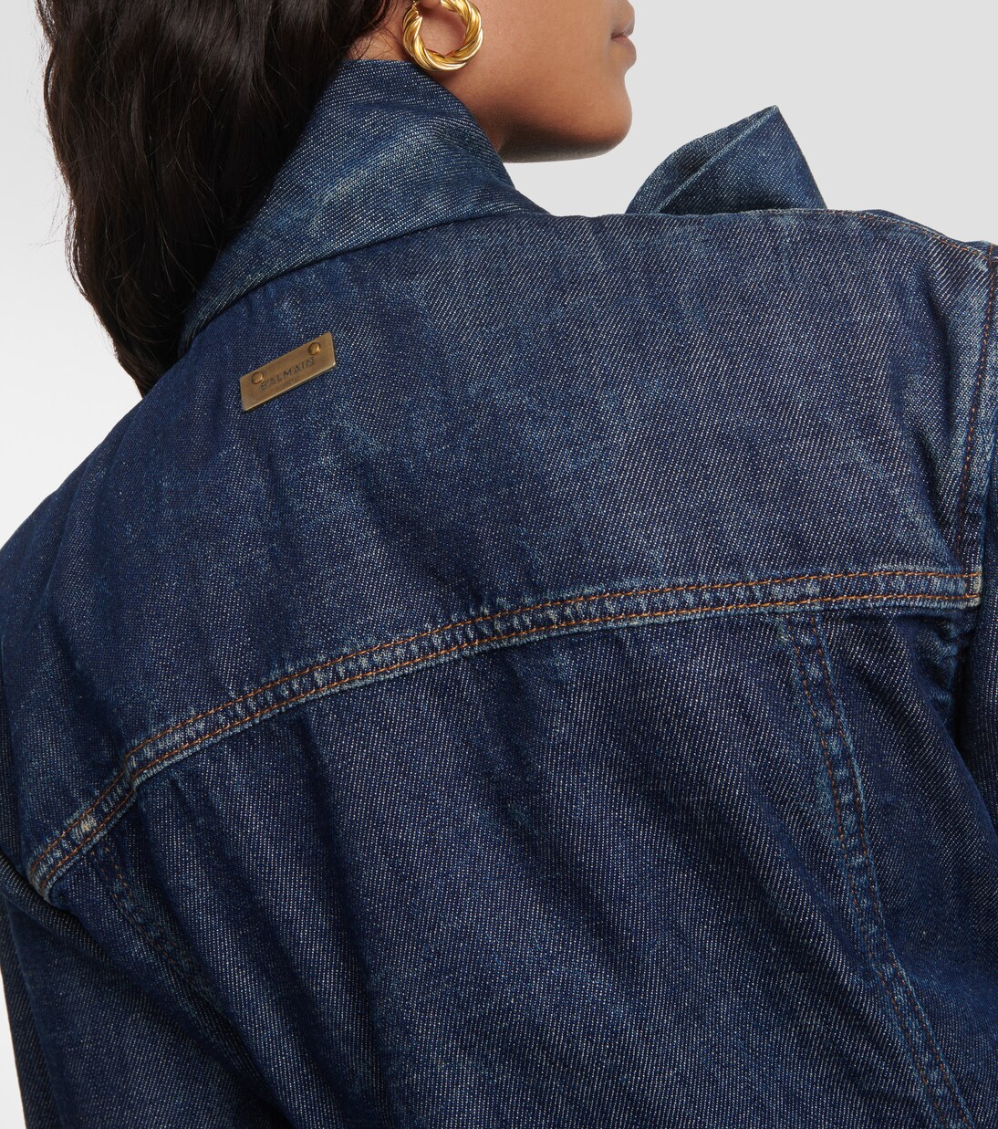 Camicia di jeans con lavallière | Balmain