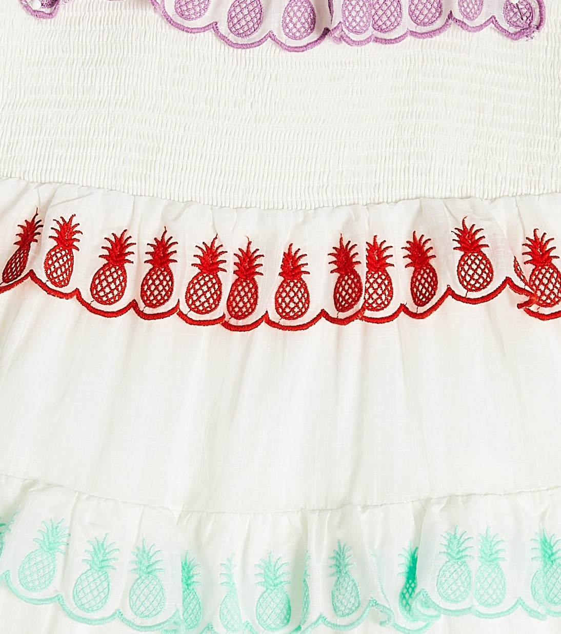 Abito Raie in cotone con volant | Zimmermann Kids