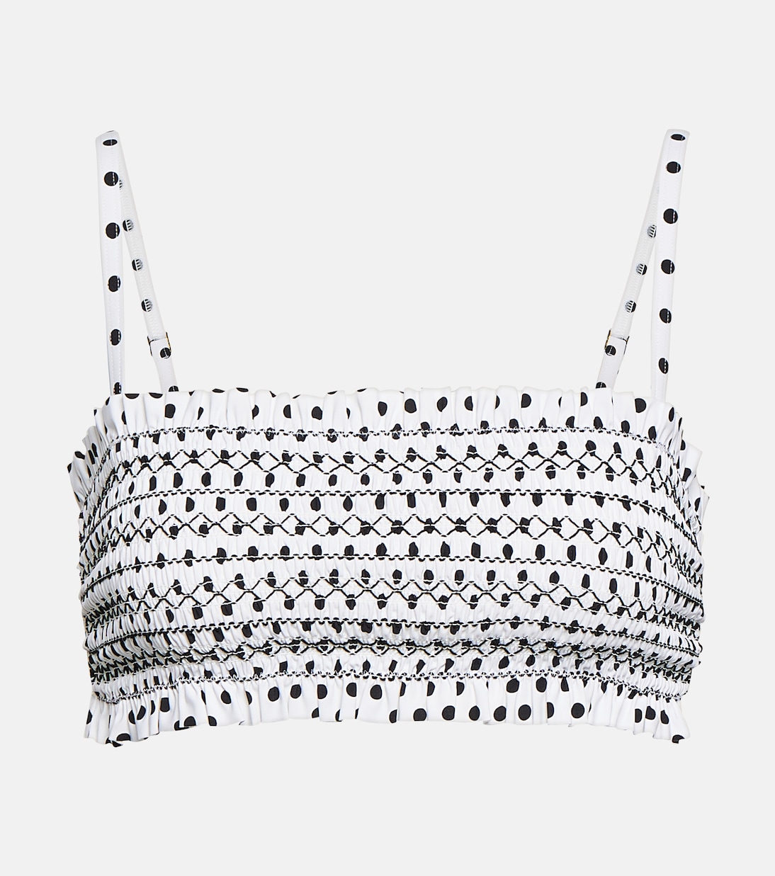 Polka-dot bandeau bikini top | Tory Burch