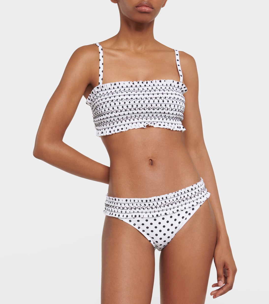 Polka-dot bandeau bikini top | Tory Burch