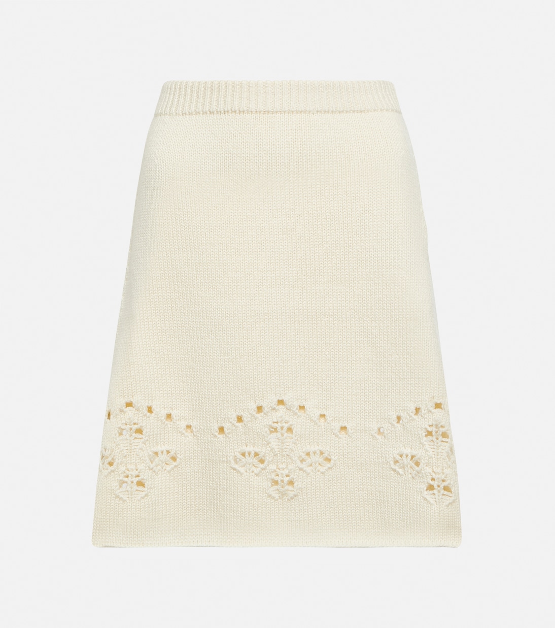 Pointelle wool miniskirt | Chloé