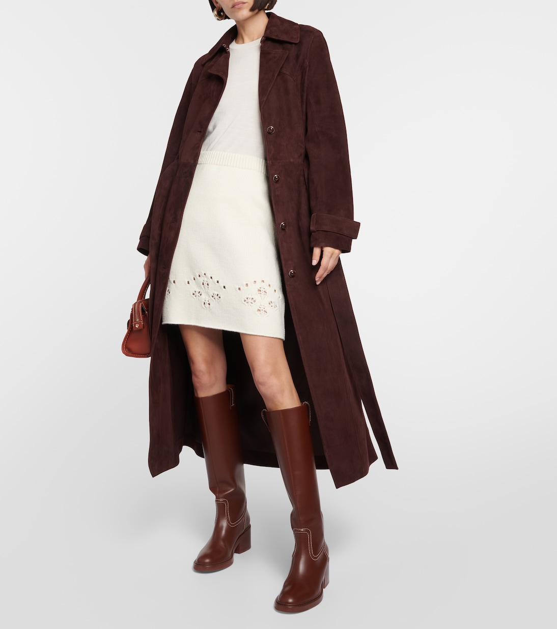 Pointelle wool miniskirt | Chloé