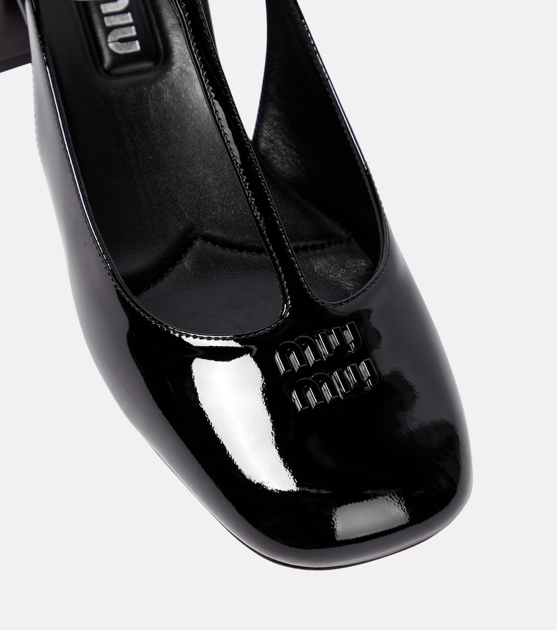 Pumps slingback in vernice | Miu Miu