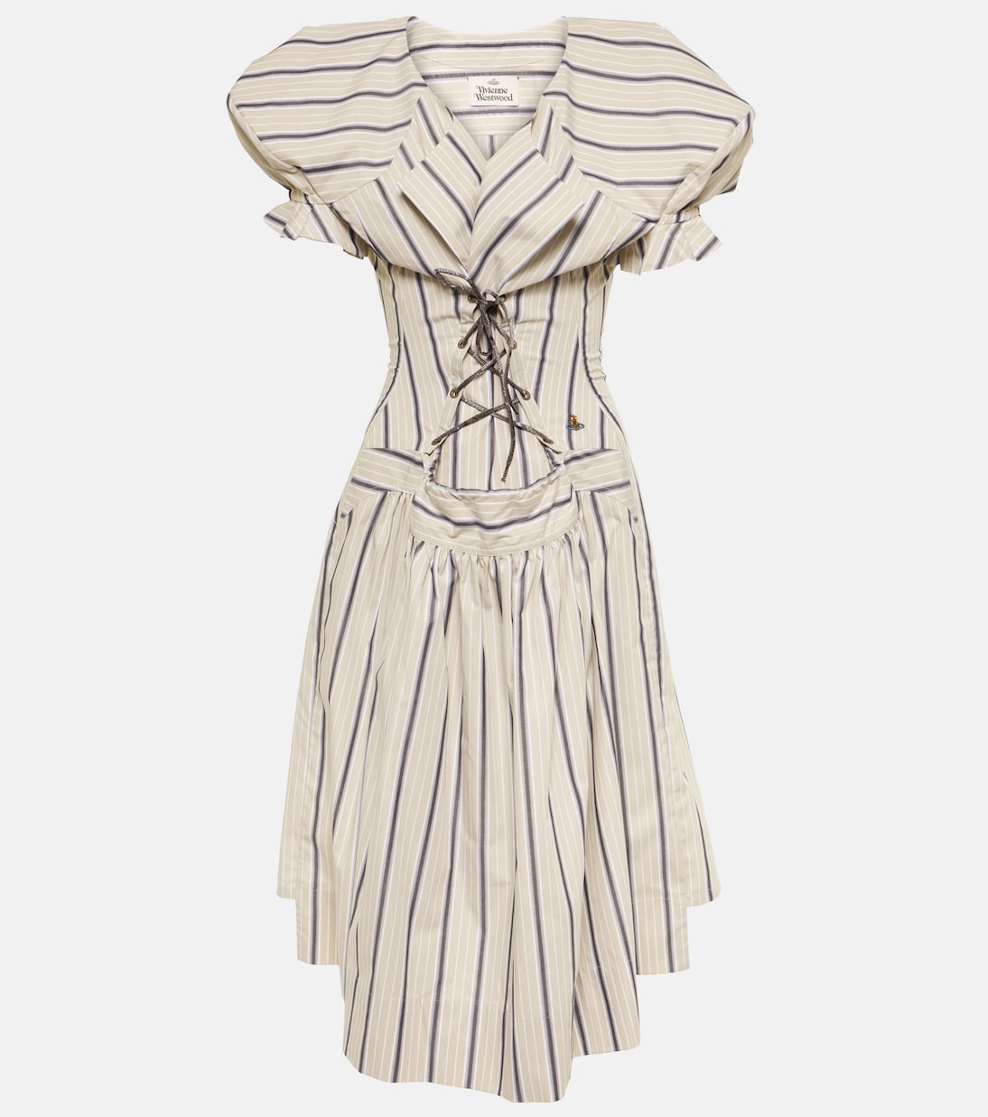 Robe midi Kate rayée en coton | Vivienne Westwood