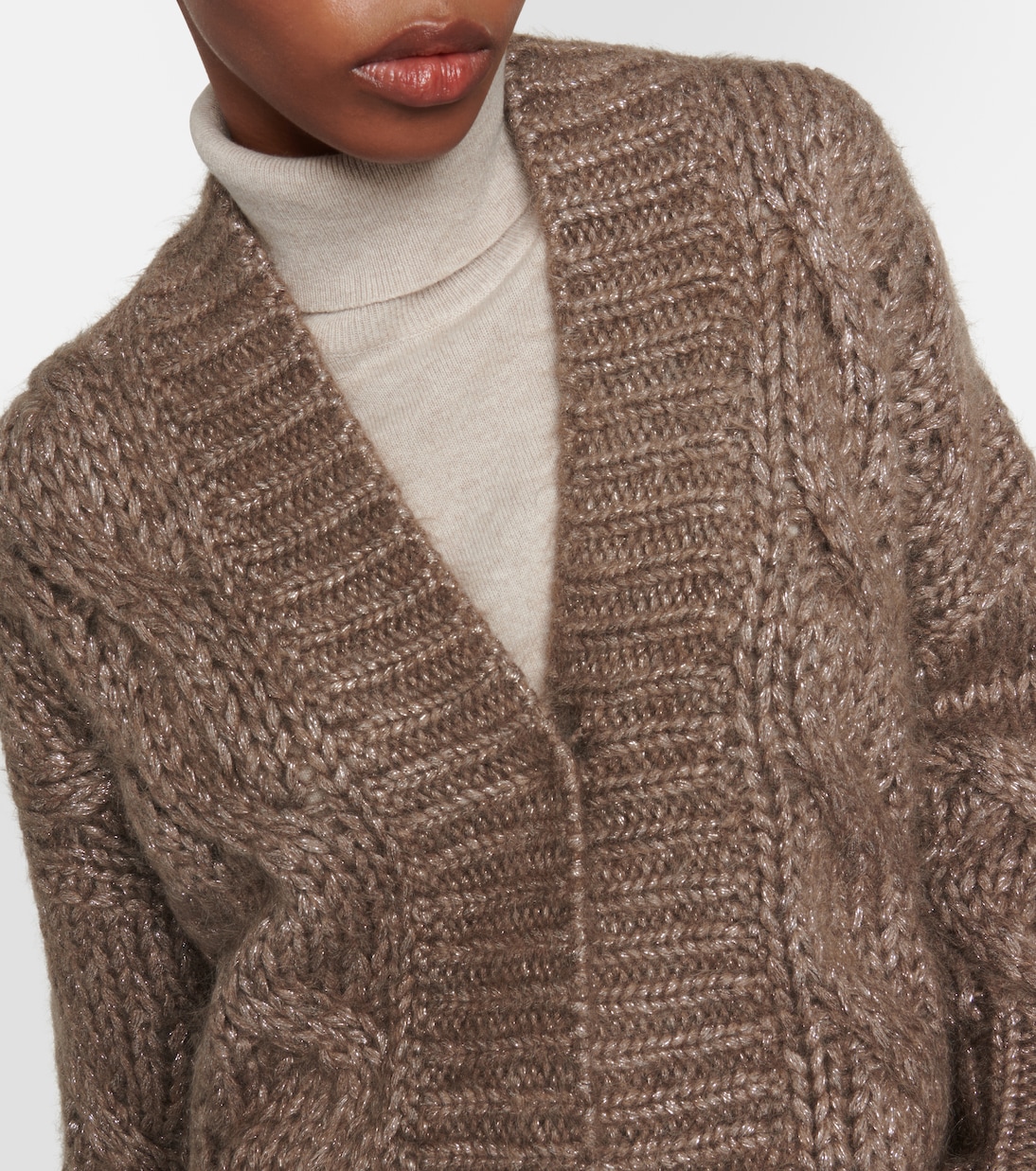 Cardigan in misto mohair | Brunello Cucinelli