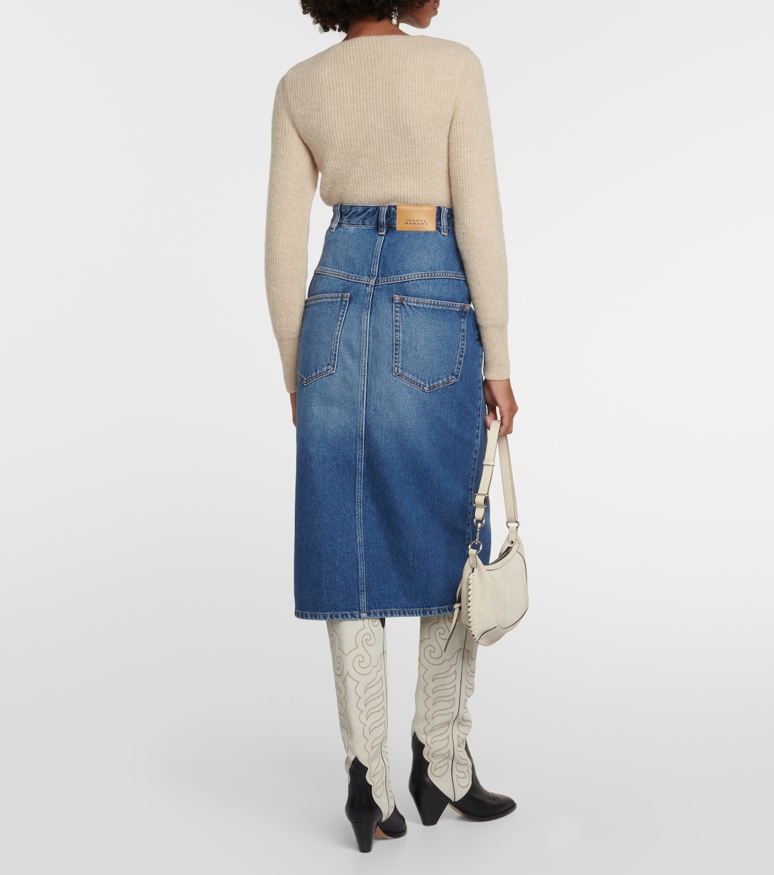 Falda midi Dipoma en denim | Isabel Marant