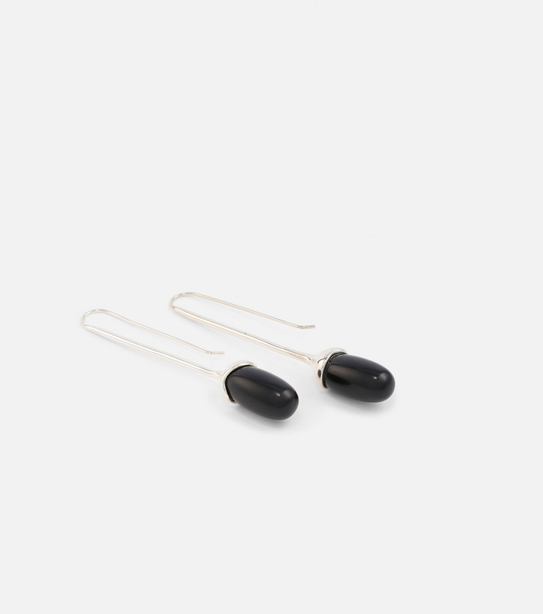 Boucles d'oreilles Long Dripping Stone en argent sterling et onyx | Sophie Buhai