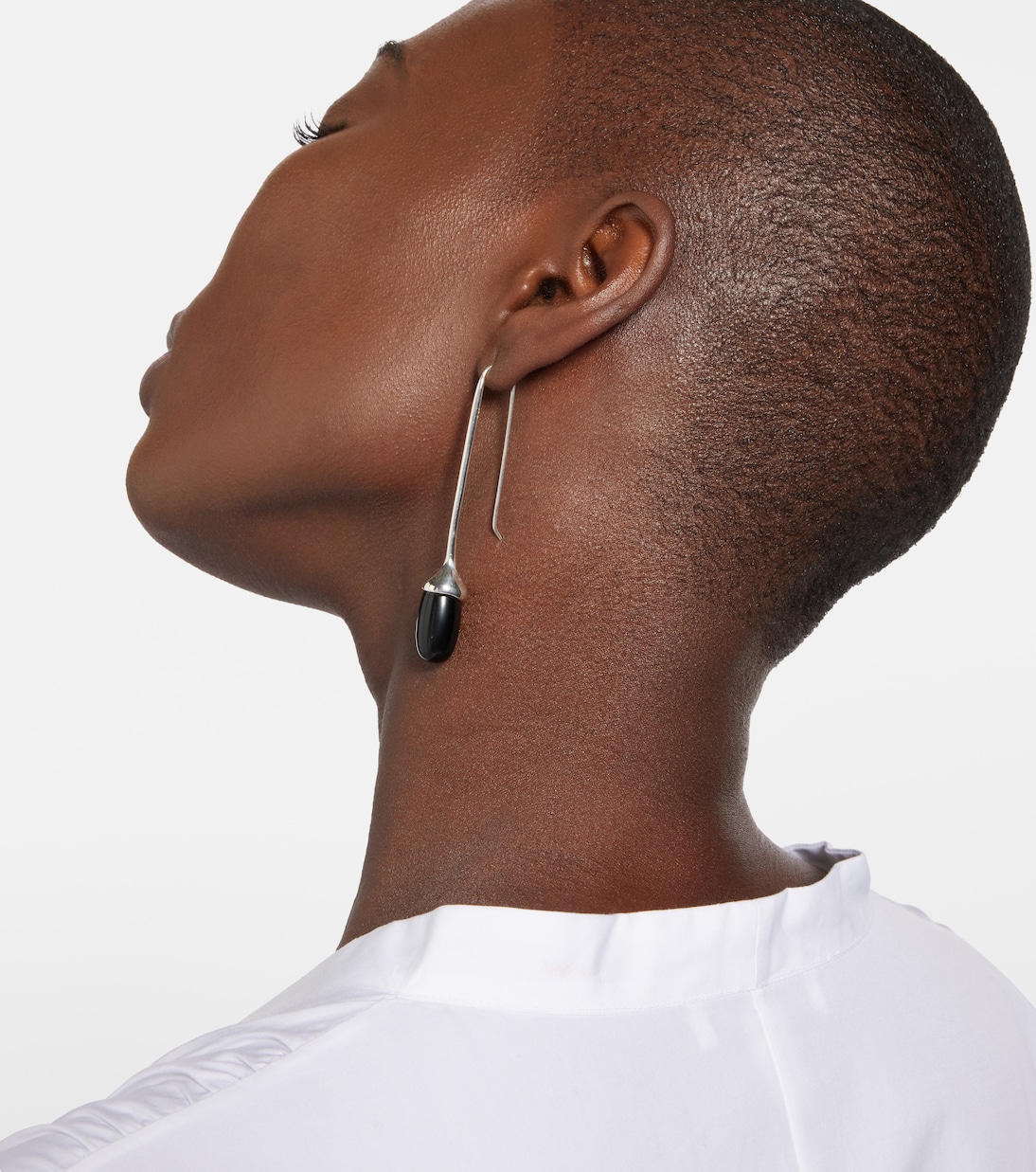 Boucles d'oreilles Long Dripping Stone en argent sterling et onyx | Sophie Buhai