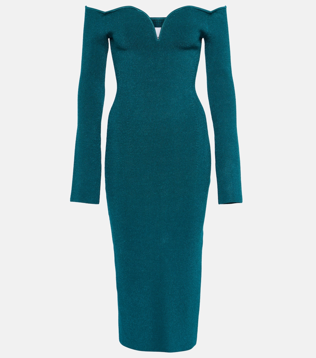 Robe midi Grace à encolure bardot | Galvan