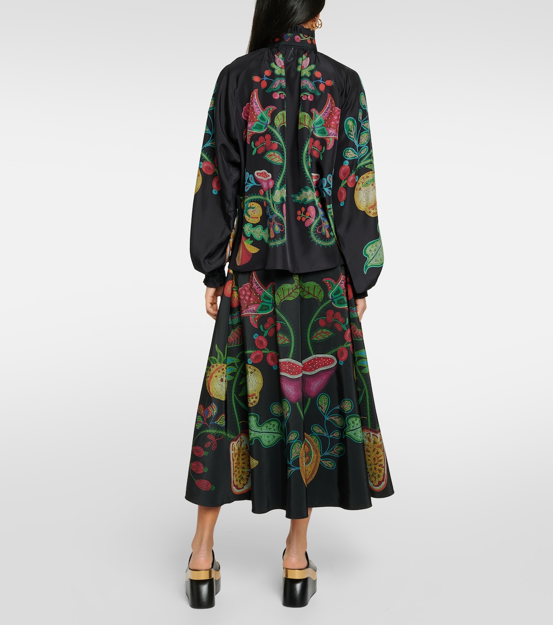 Cerere printed silk voile blouse | La DoubleJ