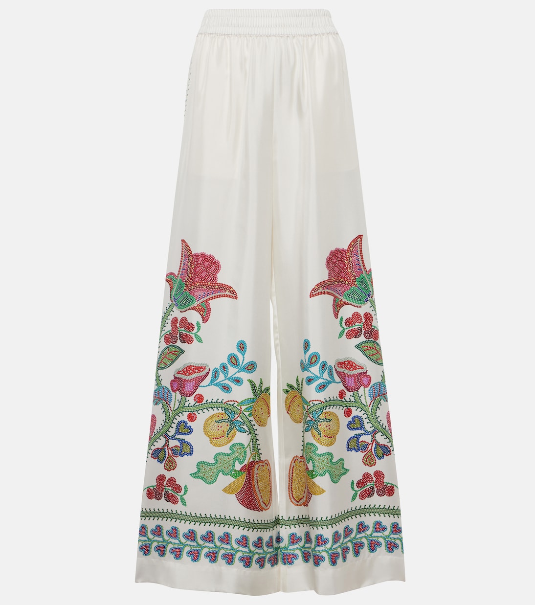 Weite Hose aus Seiden-Twill | La DoubleJ